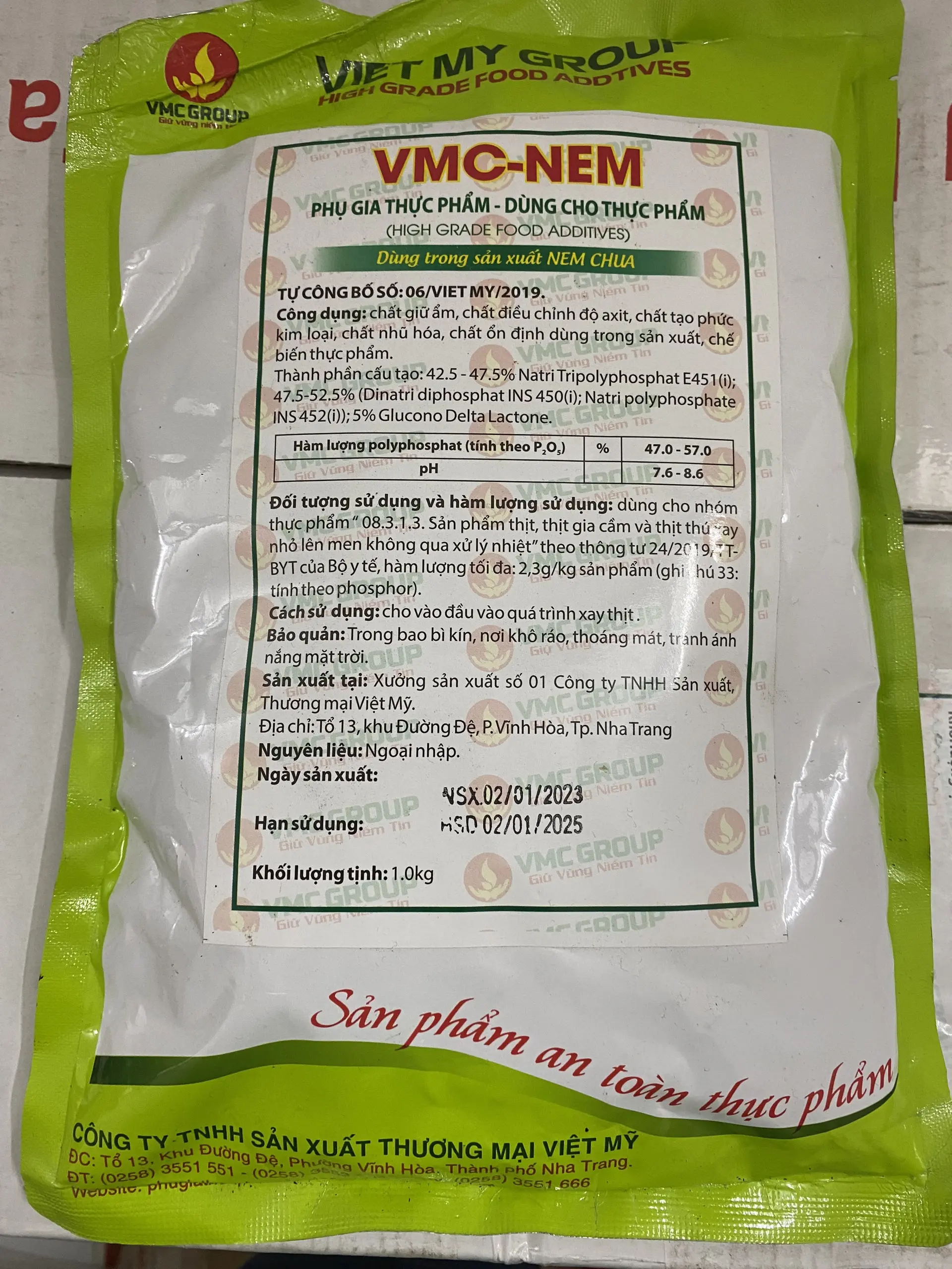 VMC NEM - PHỤ GIA THÚC ĐẨY LÊN MEN CHO NEM CHUA
