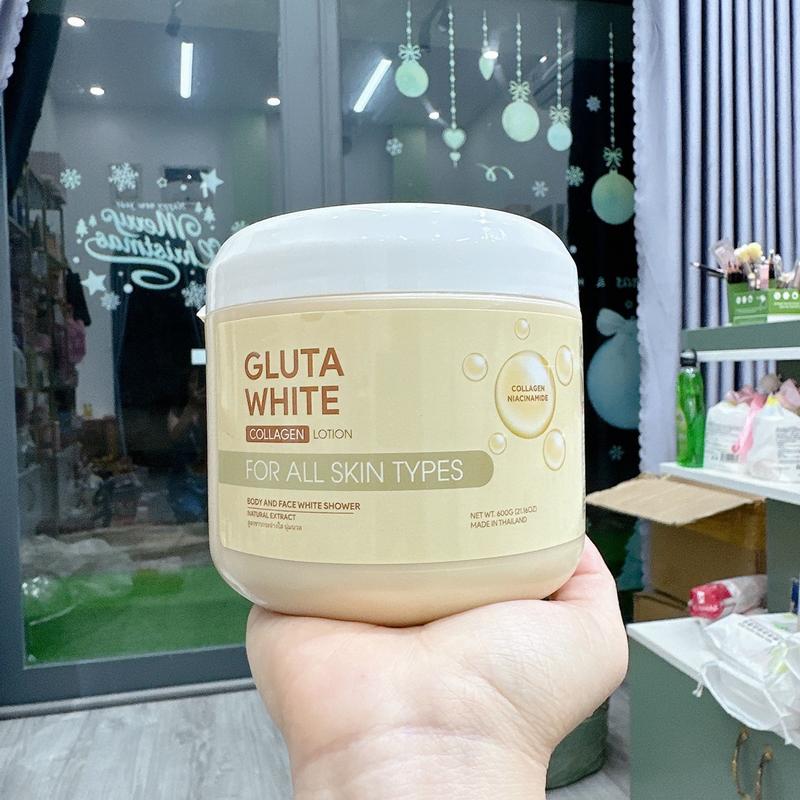 ( 8/8 Quà độc quyền) KEM Ủ TRẮNG GLUTAWHITE hổ trợ dưỡng ẩm , sáng da . 600GRAM Skincare