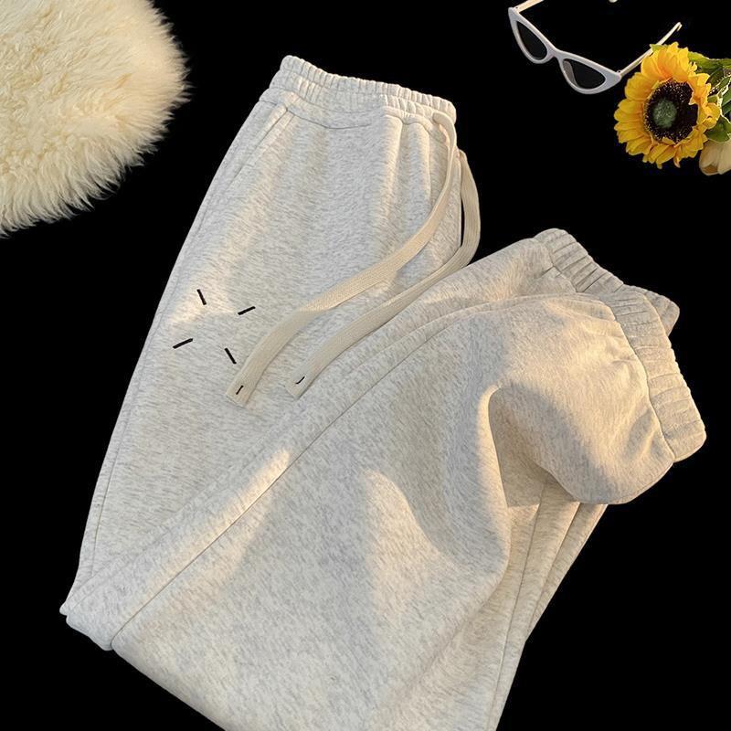 Quần Ống Rộng Bo Gấu Unisex In Hoạ Tiết - Quần Jogger Thể Thao Nam Nữ Vải Nỉ Cotton dày Hotrend Phong Cách Hàn Quốc Sport Tập Gym Tập Thể Dục Tổ Ong Tập Yoga