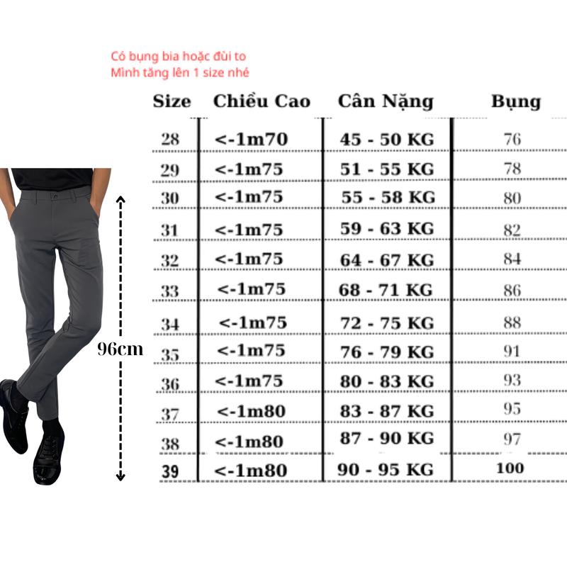 Product Introduction of Quần Âu nam màu đen HANBOACOCK chất vải dày dặn co giãn cao cấp, Quần tây nam dáng Hàn Quốc Menswear Cotton Pants 0