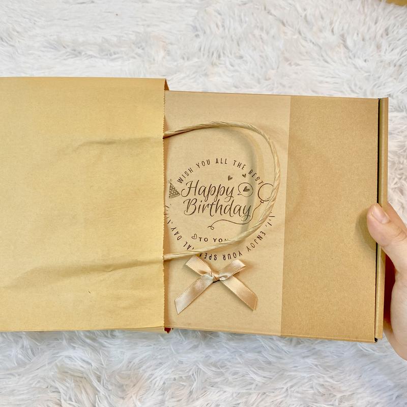 Hộp quà giấy vintage kraft thiết kế đựng túi xách full phụ kiện-khách tự gấp