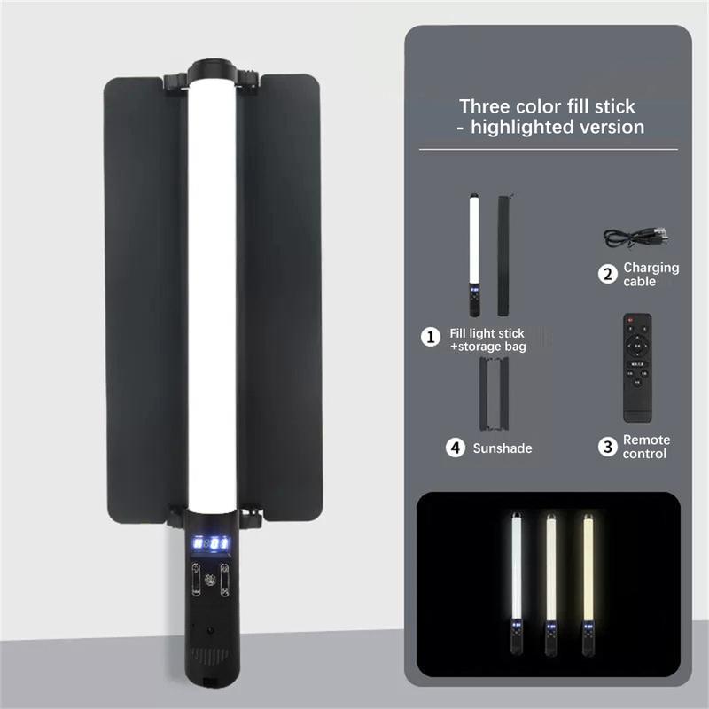 【 Hàng Có Sẵn 】 đèn Lấp Đầy Để Chụp Ảnh, Gậy Đèn Lấp Đầy Nhiệt Độ RGB / Ba Màu, Gậy Đèn LED Cầm Tay Di Động Nhiều Màu Sắc Có Vách Ngăn, Đèn Chụp Trong Nhà, Đèn Tạo Không Khí Phát Sóng Trực Tiếp Ngoài Trời Đủ Màu 9