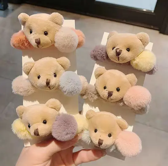 Yarra Ikat Rambut Karet Scrunchies Korea Anak Perempuan Dewasa Kunciran Motif Beruang Biru Coklat Kuning Pink Bulu Halus Aksesoris Kuncir Rambut Wanita Lucu Elastis  Ak136 1