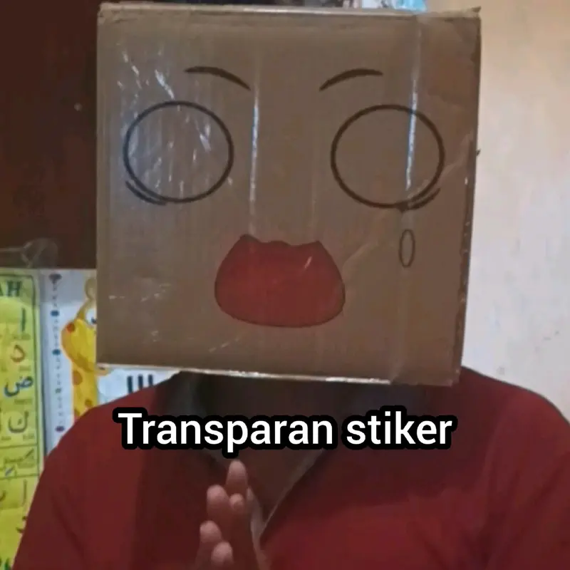Stiker kepala Kardus viral 2