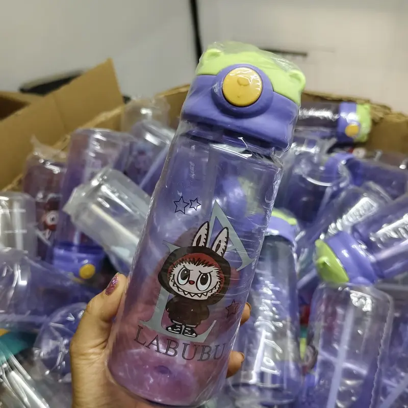 Botol Minum Labubu 550ML Sedotan BPA Free Botol Minum Anak Karakter Labubu Viral Original 6