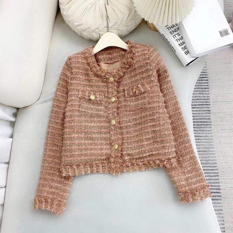 Áo khoác dạ tweed dáng ngắn áo cardigan nữ croptop dạ cực xinh tay dài phong cách sang chảnh. Women Jean Nhung Jacket Voi