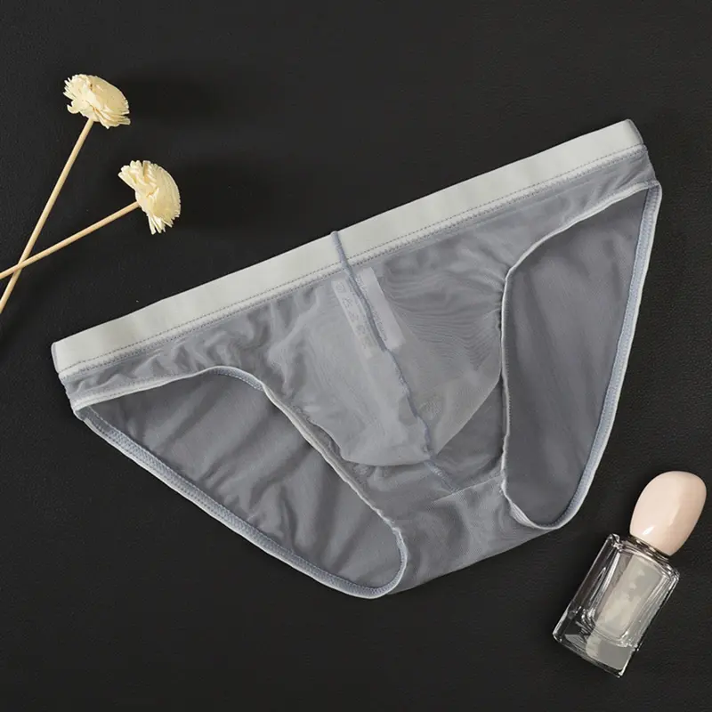 Thấp Tăng U Lồi Men Briefs, Trong Suốt Sợi Lưới Quần Lót Mặc Hàng Ngày 3