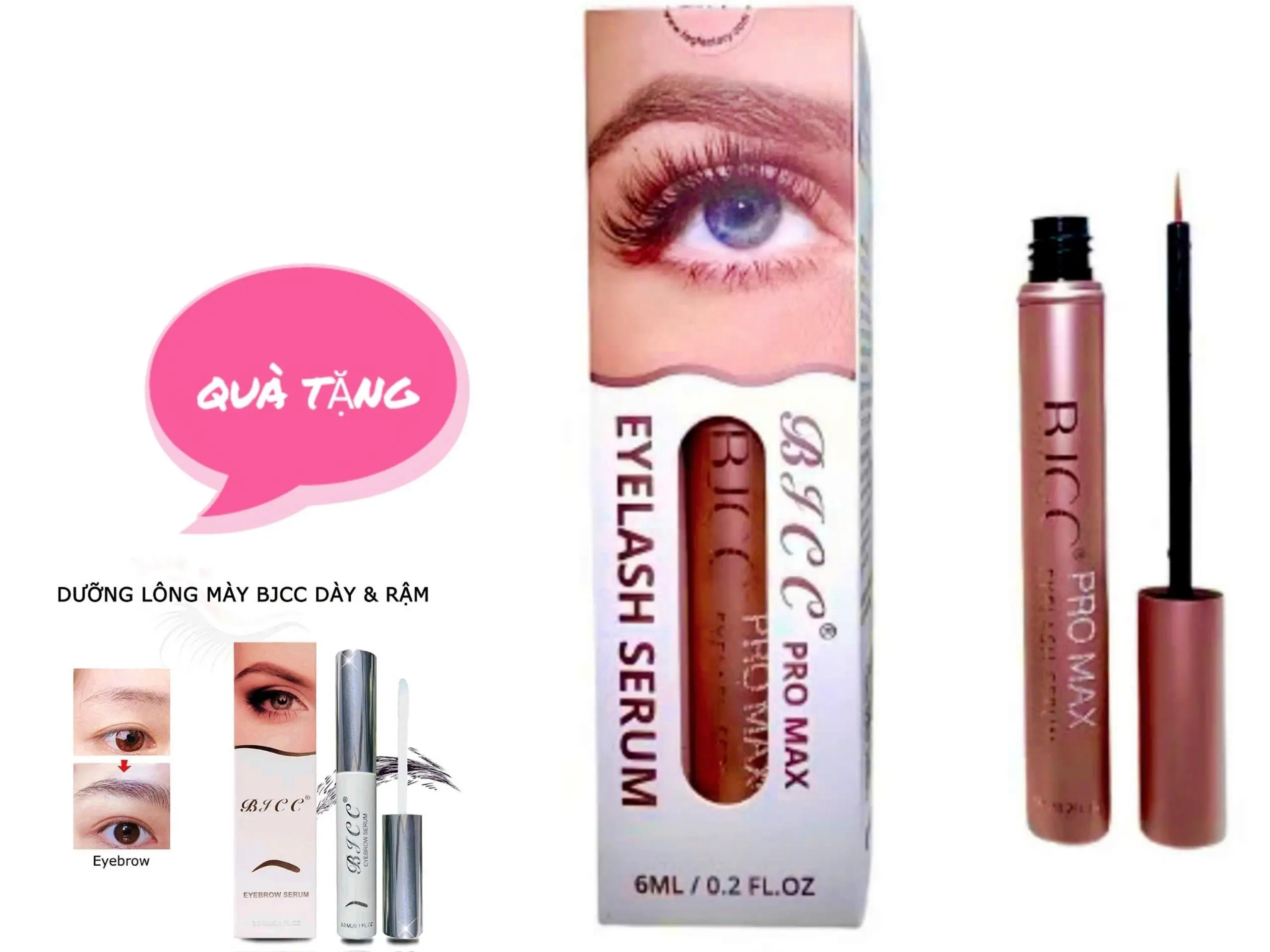 1 DƯỠNG MI BJCC PRO MAX PHIÊN BẢN NÂNG CẤP 6ML tặng 1 dưỡng mày BJCC Trang Điểm Mỹ Phẩm Cosmetic Mascara