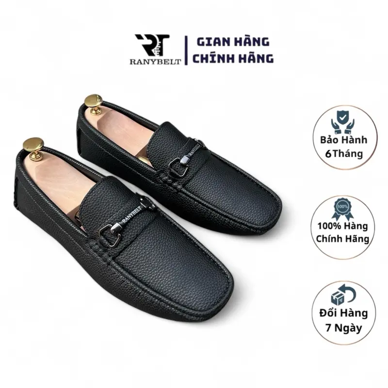 Giày lười nam da nubuck cao cấp, đế cao su êm chân chống trơn trượt mã RT25 1