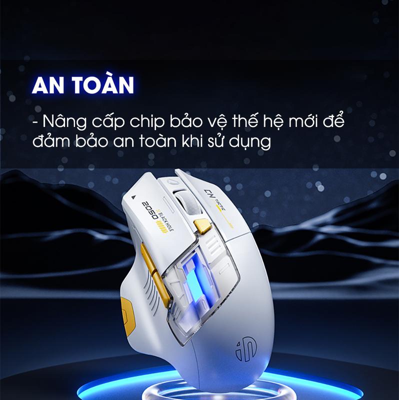Chuột không dây gaming SIDOTECH INPHIC A9 PRO MAX bluetooth silent chống ồn pin sạc 6 nút bấm led RGB 5 mức DPI | BigBuy360 - bigbuy360.vn