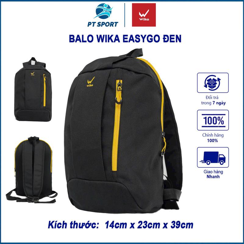 Balo Thể Thao Wika EasyGo | Mầu Đen Thiết Kế 3 Ngăn Rộng Rãi Chất Vải Dù Cao Cấp Bag Sport Đeo Chéo Túi Thể Thao Nam 