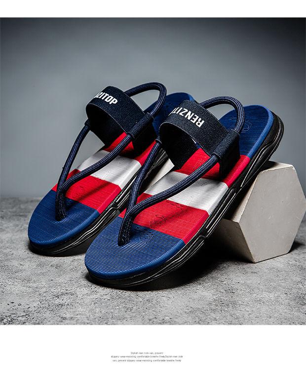 Product Introduction of Hot-Selling Men's Summer New Flip-Flops Casual Outdoor Non-Slip Wear-Resistant Beach Sandals Two-Way Soft Sole Sandals for Men 9