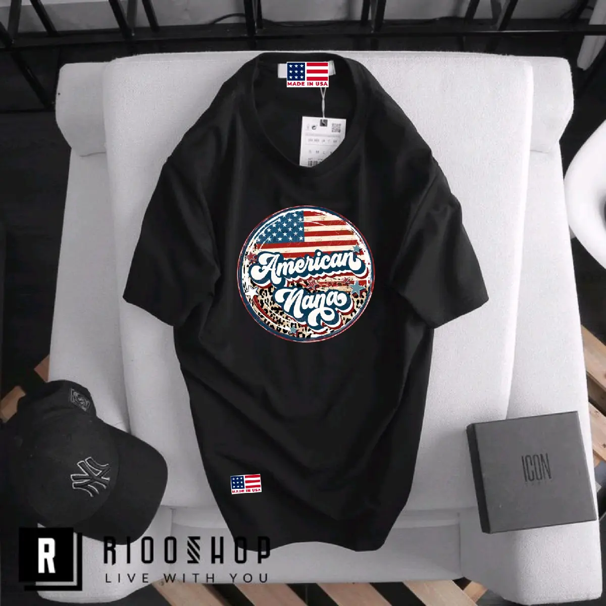 kaos Distro American Unisex Pria Wanita Premium Katun Baju Surfing