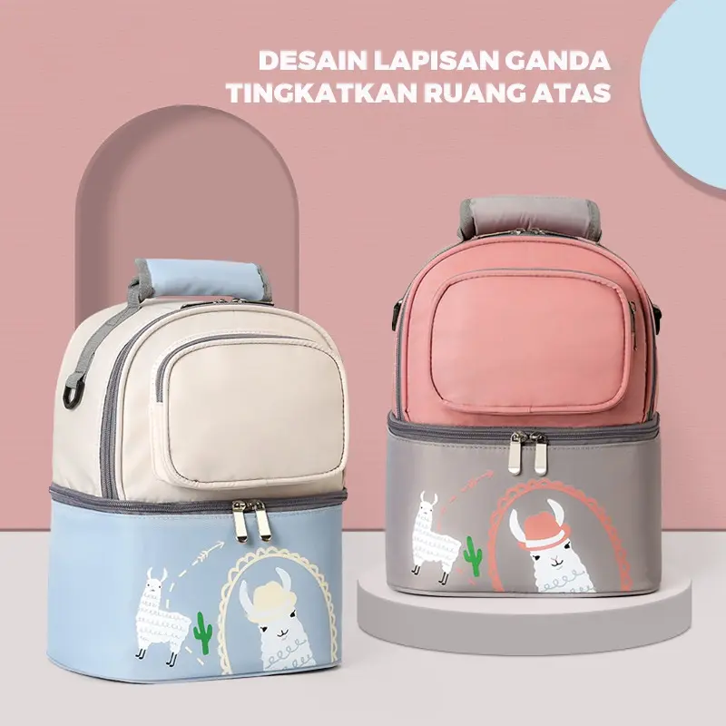Mocababy Tas ASI cooler bag ASI tas penyimpanan asi diaper bag sling cooler bag Tas susu multifungsi tas makan siang dua lapis ASI tas Ransel Bags Bayi 1
