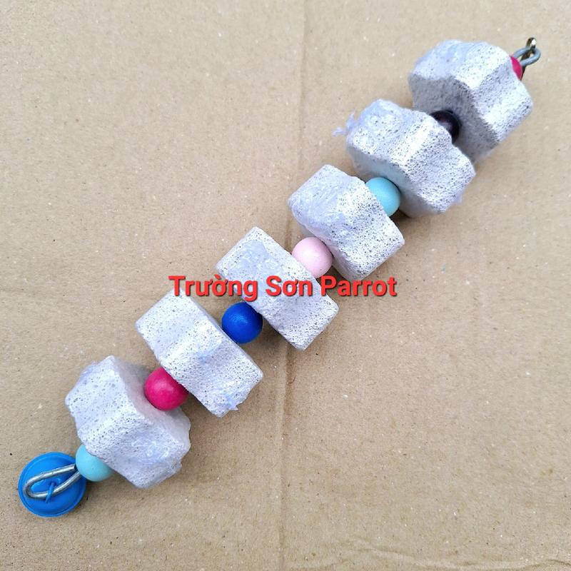 Dây đá bông hoa vừa mài mỏ cho vẹt vừa làm đồ chơi, đồ trang trí lồng vẹt 7