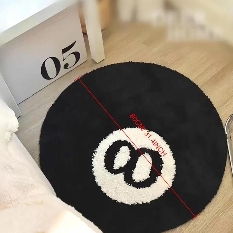 Round Billiards Pattern Rug, 1 Count Modern Non-slip Floor Mat, Soft Absorbent Floor Carpet for Home Living Room Bedroom, Dining Room Rug,  The Rug 4
