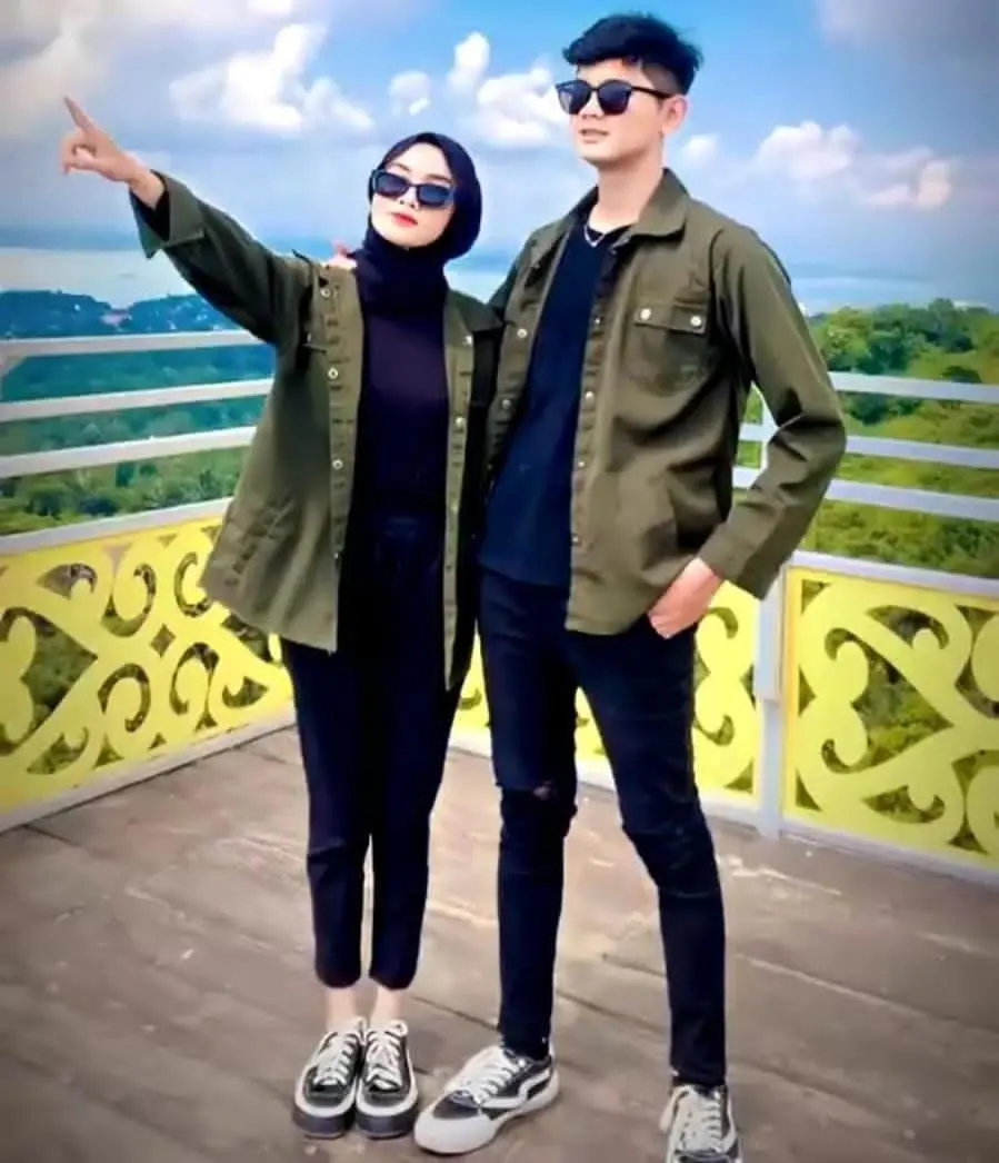 meja Semi Parka CouplKee Korean style Top - Jaket Semi Parka Outer Couple Set - baju Couple