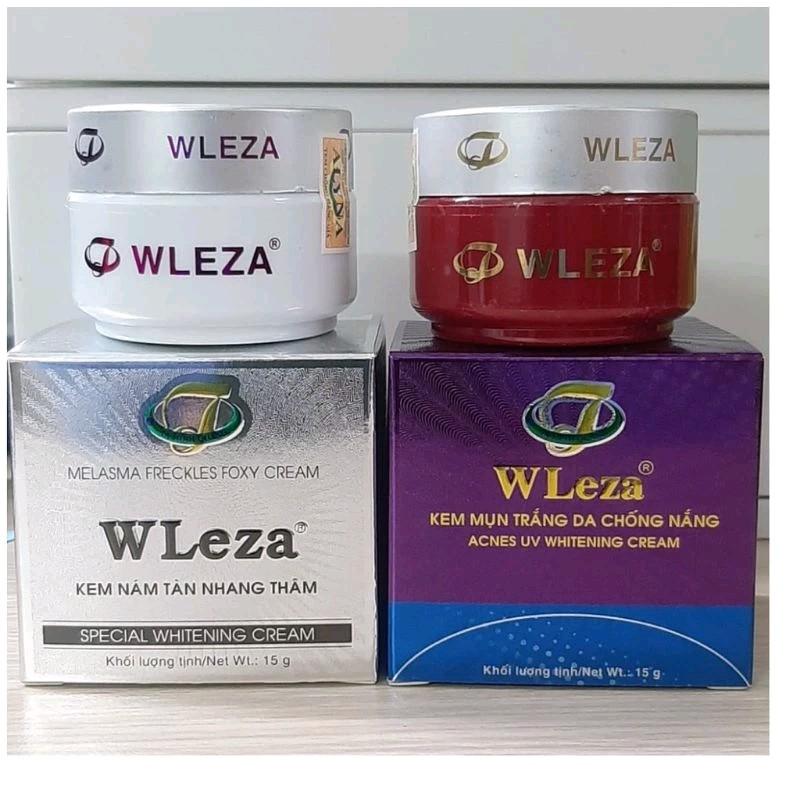 Kem Wleza bạc kem tàn nhang thâm nám, tím kem mụn trắng da chống nắng 15g Skincare Làm Đẹp Da