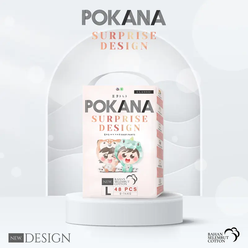 POKANA PANTS BABY DIAPERS MEGA PACK size L48 Bayi 0