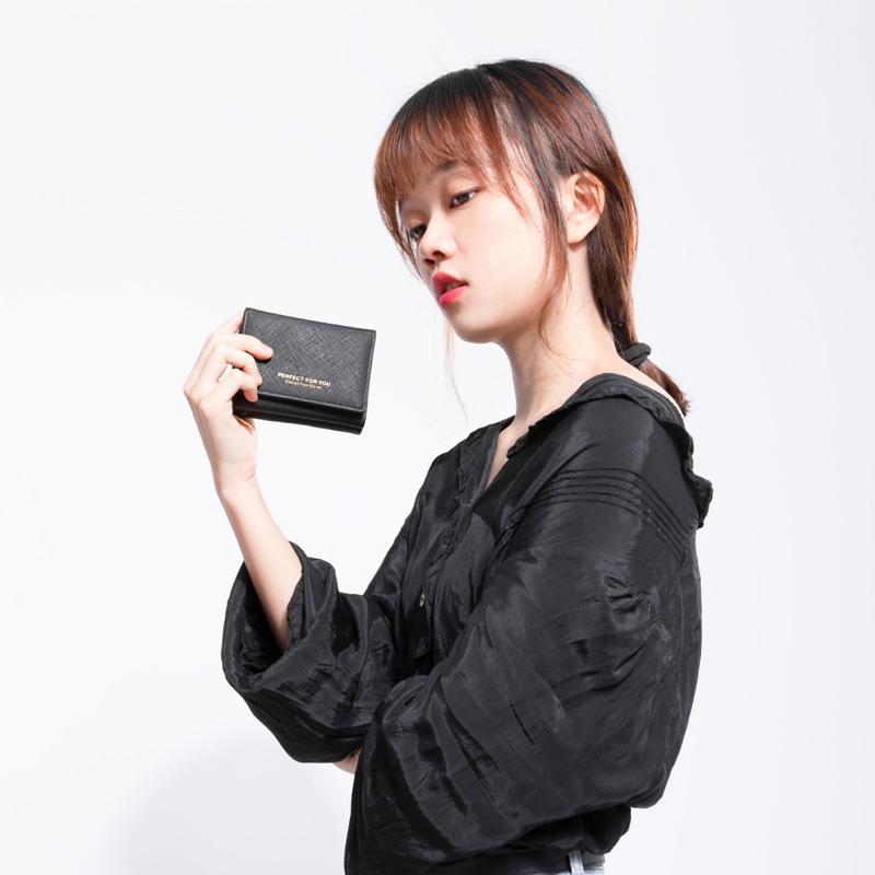 Product Introduction of New Women's Wallet Fashion Casual Simple Wallet Zipper Short Tri-fold Wallet Student Coin Purse Wallet Short Wallet Leather 19