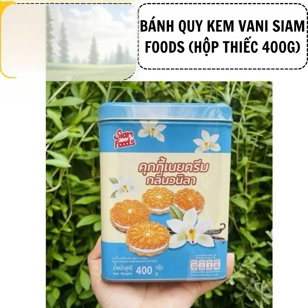 Bánh quy vị kem Vani siam foods Thái Lan 400g