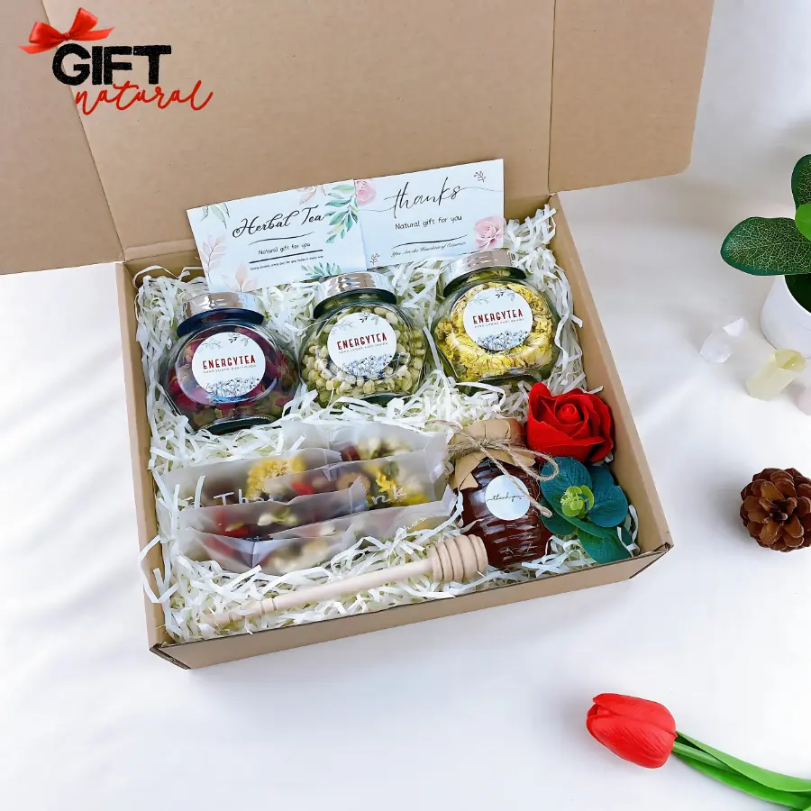 Set Trà Hoa Thảo Mộc NATURAL GIFT - Quà Tặng Sinh Nhật, Tặng Mẹ, Thầy Cô Ý Nghĩa, Quà Cho Bạn Thân