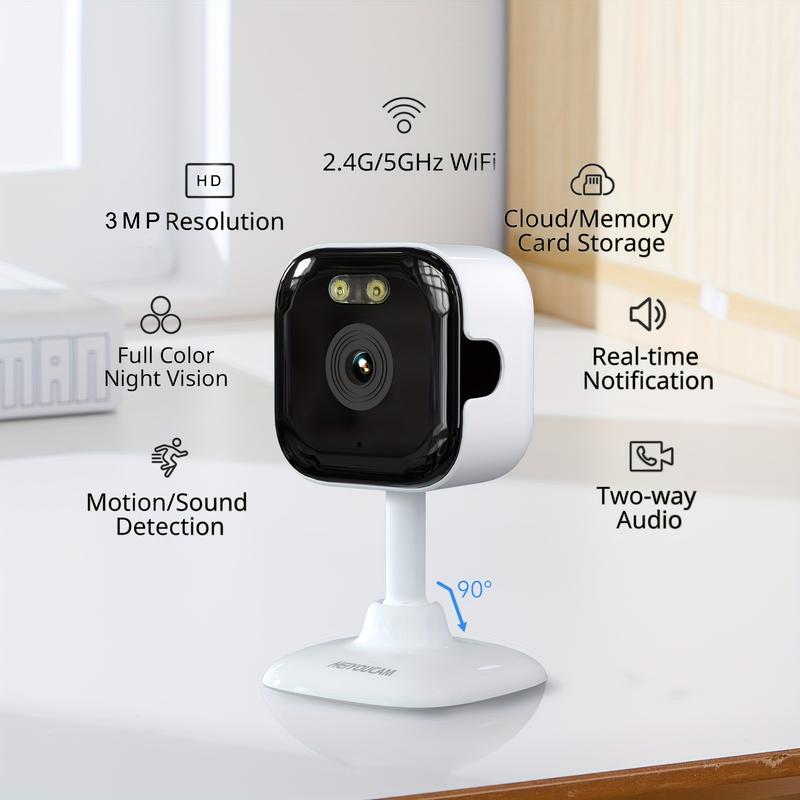 Camera giám sát HEIYOUCAM 3MP Full HD, camera không dây băng tần kép 2.4G/5GHZ,…