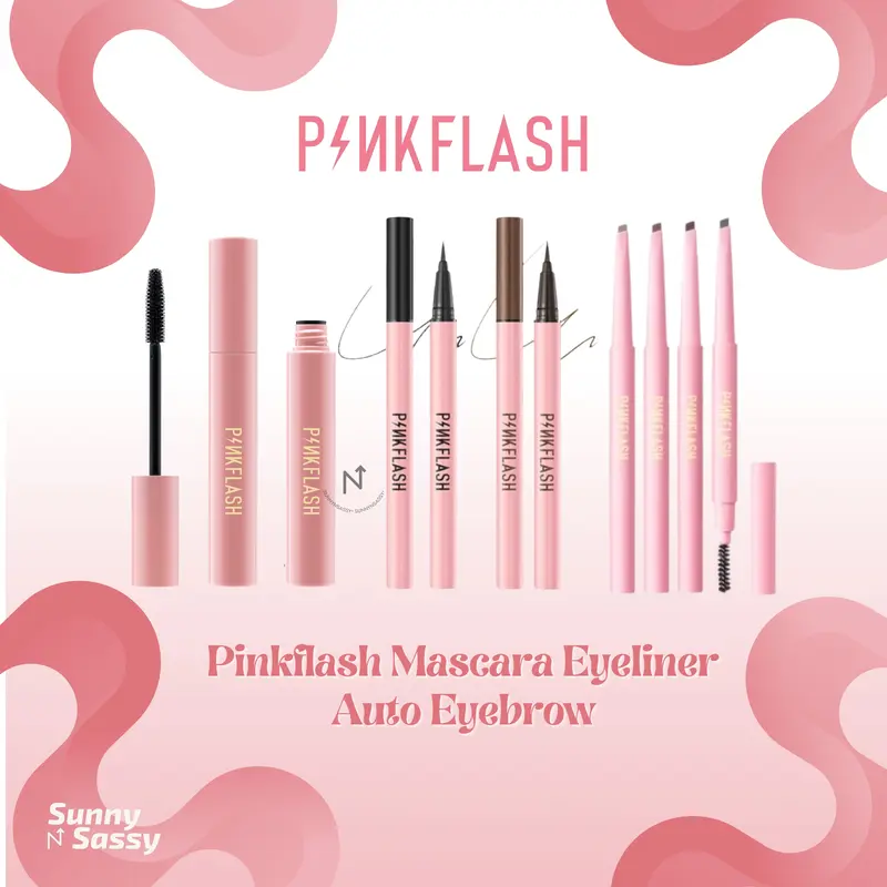 Pinkflash Mascara + Eyeliner + Auto Eyebrow Set Waterproof Eyeshadow 0