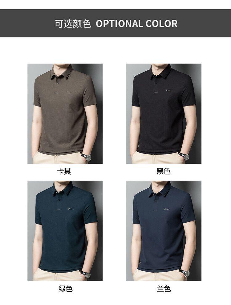 Product Introduction of Áo Thun Nam Ngắn Tay Mùa hè, 100% Cotton Thật, In Ve Áo Nặng, Áo Polo, Dễ Phối Đồ Dáng Rộng Vừa Vặn, Tay Lửng Áo, Dành Cho Nam Giới Menswear Có Cổ 7