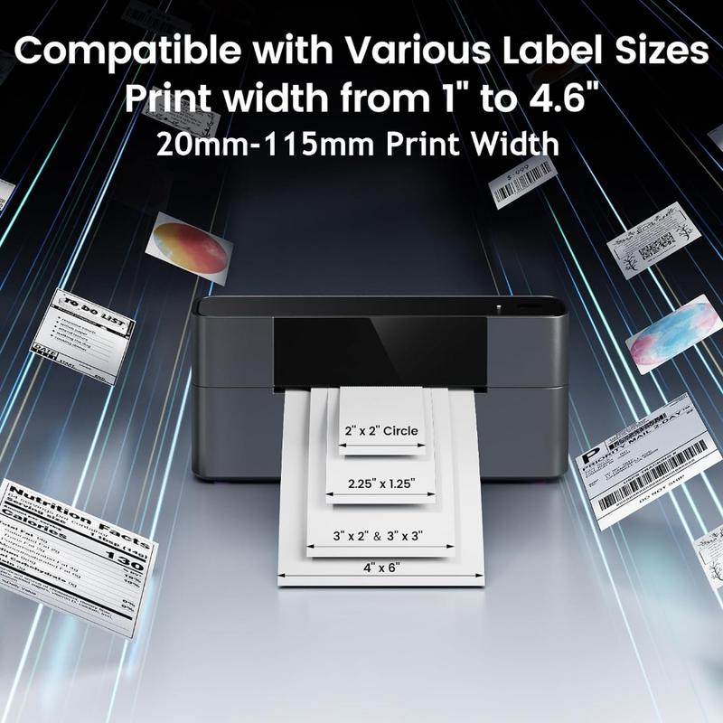 Phomemo 245BT Usb+Bluetooth Waybill Printer,A6 Inkless Thermal Label Printer,Great For Shipping Label,Barcode,Address,Logo,Awb Sticker 6