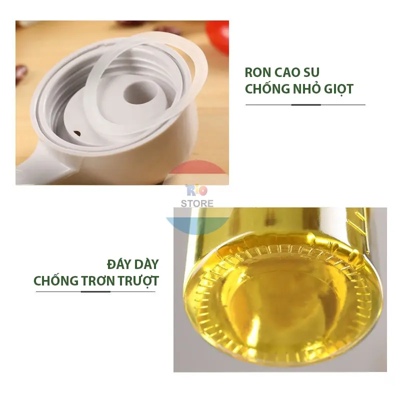 Chai đựng dầu ăn, bình đựng dầu ăn nước mắm xì dầu tự động đóng mở nắp 2