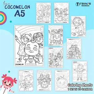 (UK A5) KERTAS GAMBAR UNTUK ANAK - LEMBAR MEWARNAI ANAK 1 SET ISI 10 LEMBAR GAMBAR - COLORING SHEETS FOR KIDS UKURAN A5 SERI 1