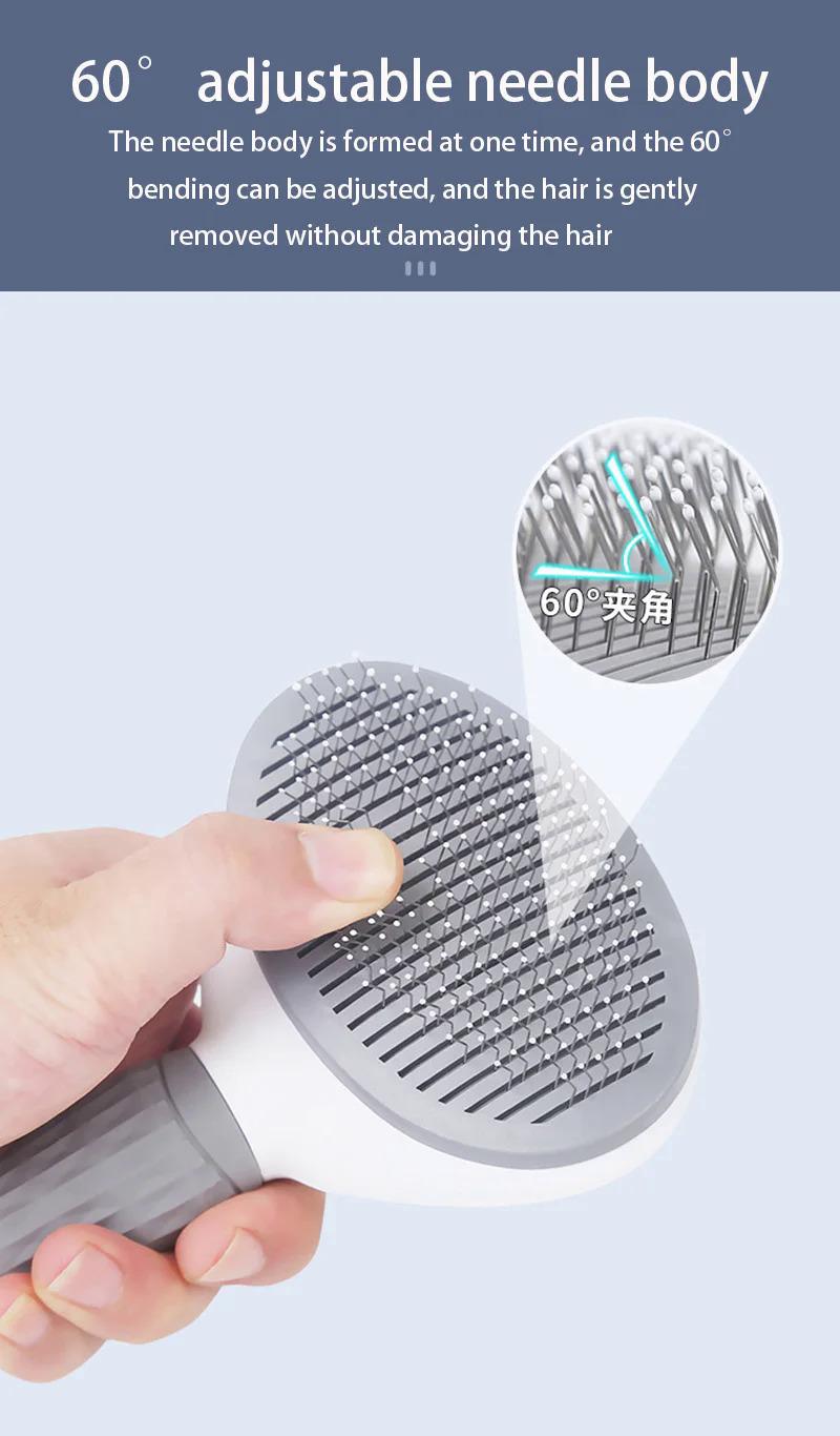 Product Introduction of Pet dog hair brush cat comb grooming and care cat brush stainless steel comb for long hair dogs cleaning pets dogs accessories 4