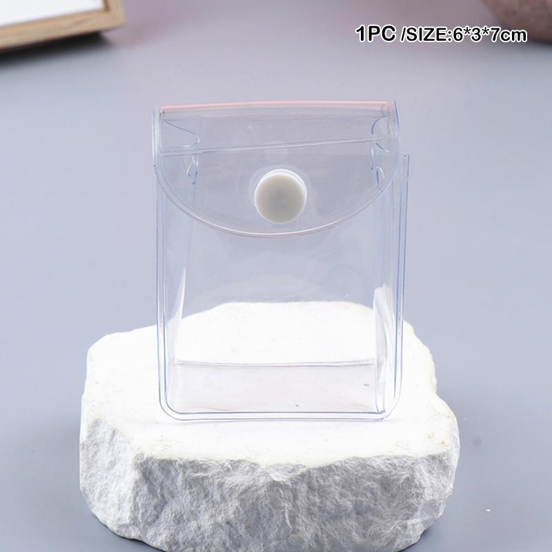 Product Introduction of Mini Anime Doll Display Bag Transparent Coin Purse Pendant Square Pouch Organizer Wallet Key Lipstick Earphone Storage Bag 33