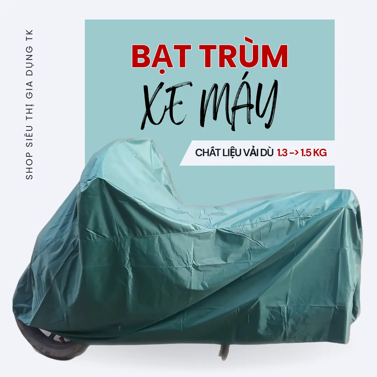 [Vải Dù Dày Nặng] Bạt Phủ - Áo Trùm Xe Máy Cao Cấp Vải Dù 2 Mặt Che Nắng, Mưa, Bụi Giữ Xe Luôn Như Mới