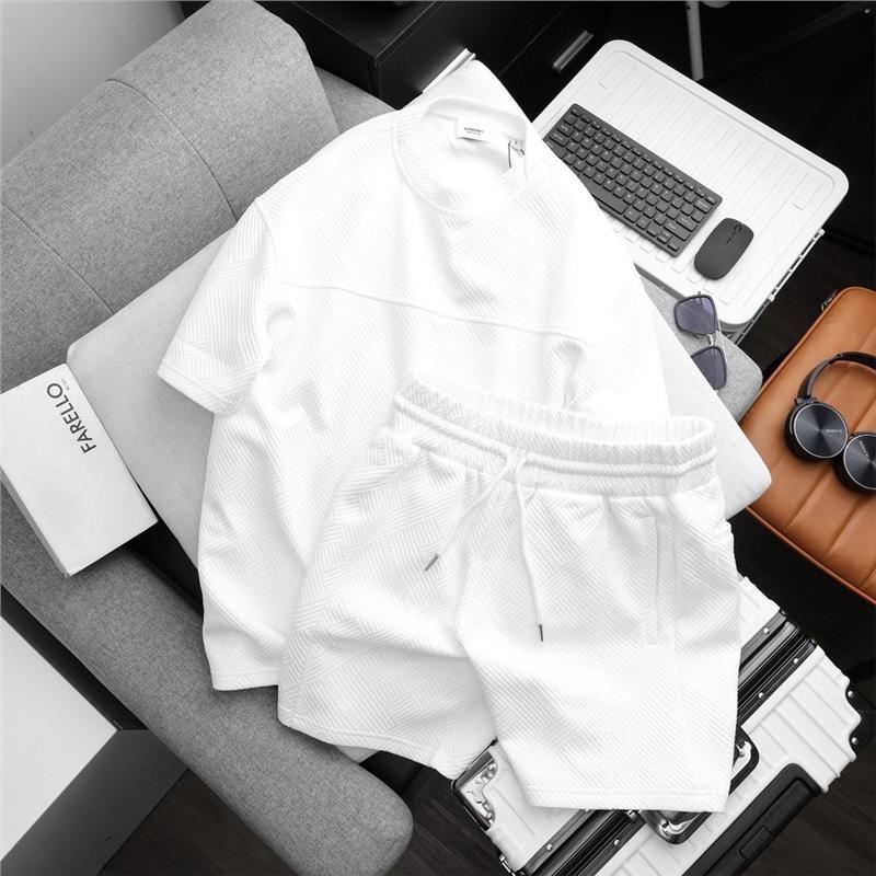 （Men's products） Đồ Bộ Quần áo Thể Thao Nam nữ mùa hè cộc tay mặc ở nhà Chất Xốp VÂN TRƠN cao cấp không nhăn thoáng mát Sogeum 4