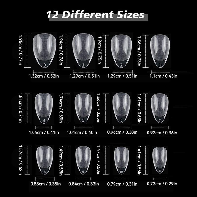Product Introduction of Semi-matte Almond False Nails, 240 Pieces/box, Full Coverage Soft Gel False Nails, No-carving False Nails, Nail Extensions for Women and Girls 1