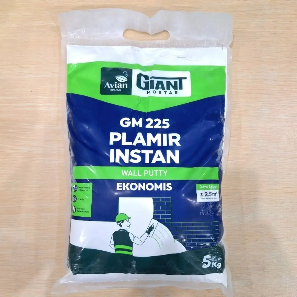 Avian Giant Mortar GM 225 Ekonomis 5kg & 20kg plamir instan bubuk / instant wall putty