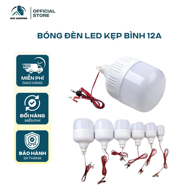 Bóng Đèn LED Kẹp Bình Ắc Quy ATH LIGHTING 12V - 24V DC 12W Chip LED Siêu Sáng Tiết Kiệm Điện led bulb bóng đèn đèn tuýp & dải đèn