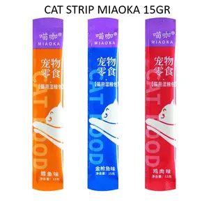 (Harga 1 Biji) Cemilan Kucing Snack Kucing 15g Makanan Kucing Cat Food Adult Kitten Miaoka Nine Lives Cat Strips