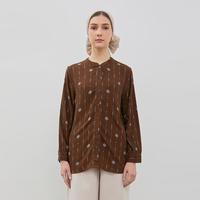 Gambar DUST Blouse Askana Ethnic Coklat Comfease (D.116503) - coklat, s dari DUST SHOP Kab. Boyolali 1 Tokopedia