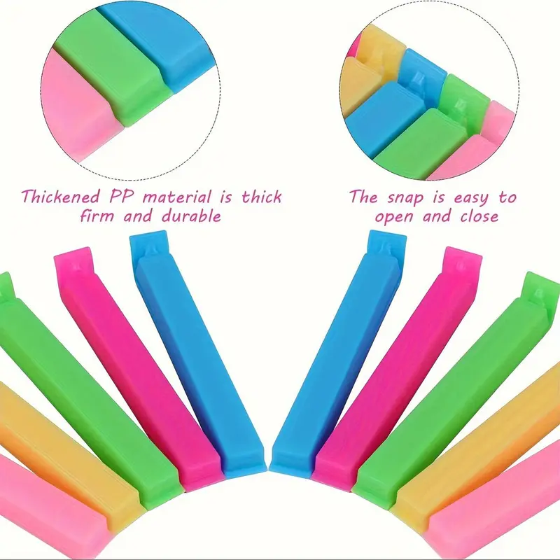Random Color Plastic Food Bag Clip, Reusable Sealing Clamp, Moisture-proof & Dust-proof Fresh-keeping Clip, Kitchen Gadgets 4