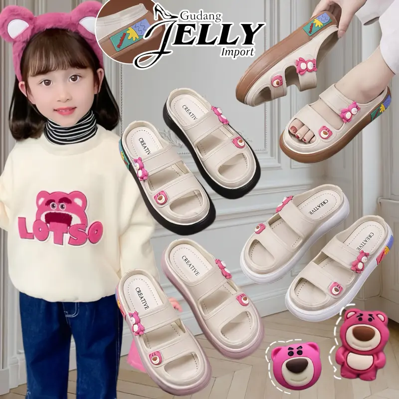Sandal Slop Anak Lotso Teddy Bear Karet Fashion Kaki 0