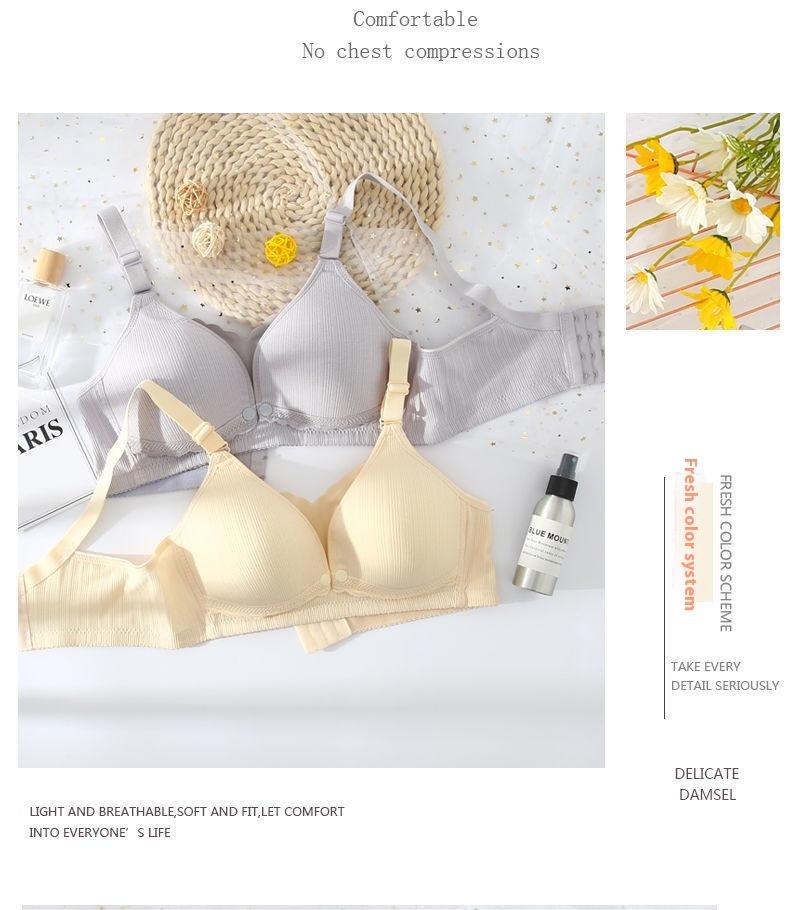 Product Introduction of Front opening nursing bra for pregnant women, gathering underwear to prevent sagging and postpartum breastfeeding, specifically designed for thin pregnancy bras for women 33