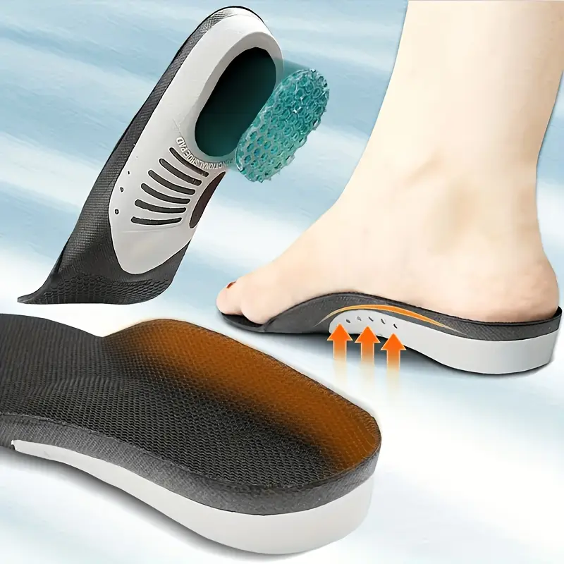 1 Pair EVA Gel Insoles for Sports and Work - Anti-Slip, Shock-Absorbing, Twist-Resistant, Thickened Support - Unisex for Basketball and Everyday Use 3