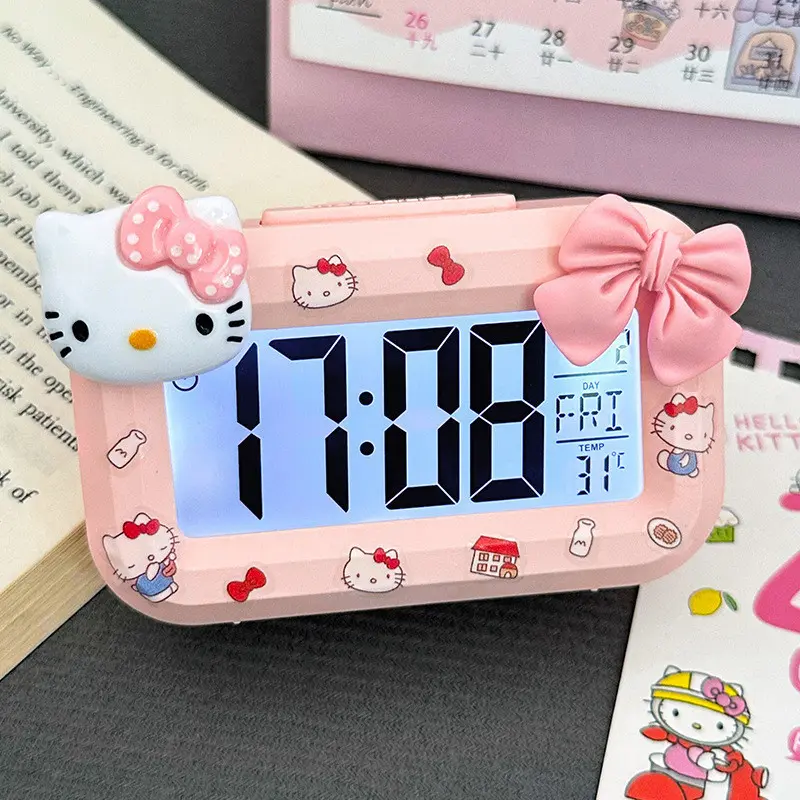 Đồng Hồ Báo Thức, Thiết Kế Hoạt Hình, Kaloer, Đồng Hồ Ban Đêm, Đồng Hồ Đếm Ngược, Dễ Thương, Đa Chức Năng, Đồng Hồ Để Bàn, Cầm Tay Thích Hợp Cho Học Sinh, Đồ Dùng Ký Túc Xá, Đồ Dùng Văn Phòng 5