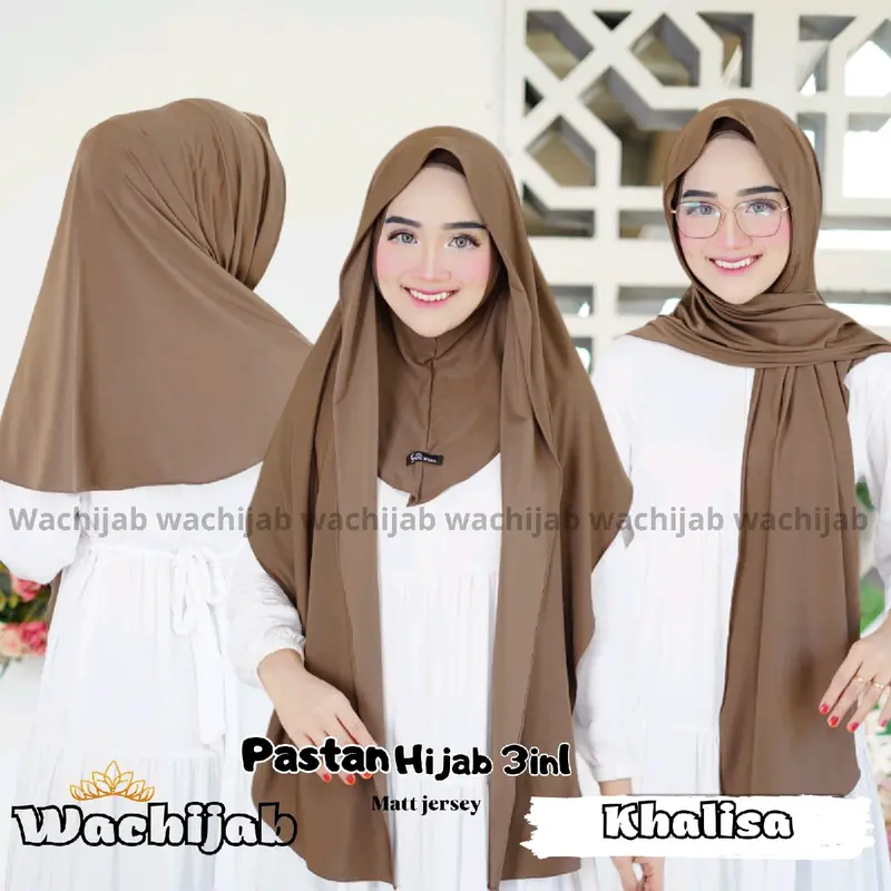 Pashmina Oval Inner ninja Bahan jersey pastan wachijab Hijab Wanita Muslim Kerudung Instan Panjang 0