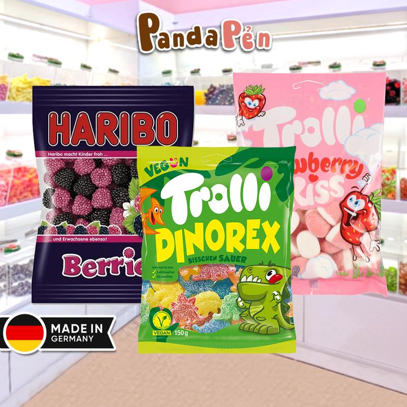 Kẹo dẻo nguyên túi [ 175GR ]  sản xuất Đức, Ăn Vặt Panda Pẻn Food kẹosáp dẻo Thức Ăn