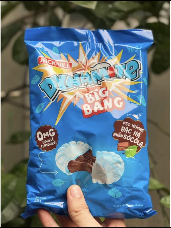 gói kẹo Dynamite Bigbang bạc hà nhân socola gói 330g