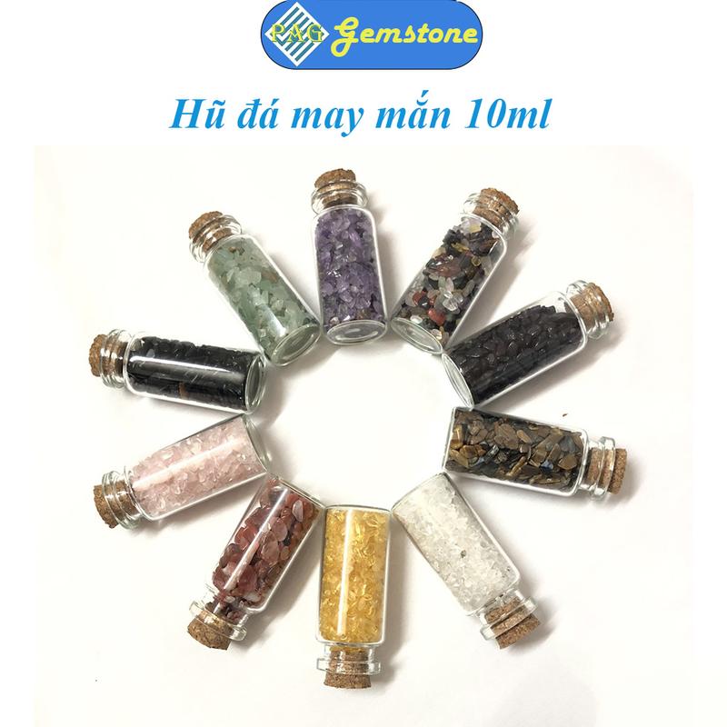 Hũ Đá Phong Thuỷ PAG, Hũ Đá Thanh Tẩy Mini 10ml - Hạt Siêu Đẹp Size 2-5mm